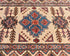 10 Feet Beige Kazak Afghan Hand Knotted Wool Runner Rug