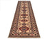 10 Feet Beige Kazak Afghan Hand Knotted Wool Runner Rug