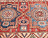 8 Feet Red Kazak Afghan Hand Knotted Wool Runner Rug