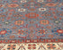 Gray 8x10 Kazak Afghan Hand Knotted Geometric Wool Area Rug