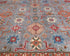Gray 8x10 Kazak Afghan Hand Knotted Geometric Wool Area Rug