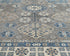 9x12 Ft Gray Blue Kazak Afghan Hand Knotted Geometric Wool Area Rug