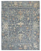 9x12 Oushak Gray Turkish Handmade Traditional Veg Dye Wool Rug