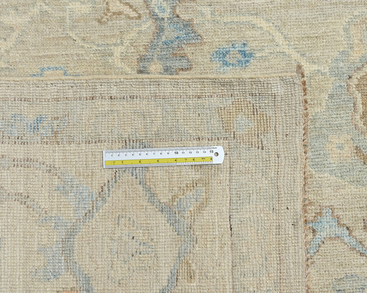 Silver Gray Turkish Oushak Hand Knotted Oriental 9x12 Soft Wool Area Rug