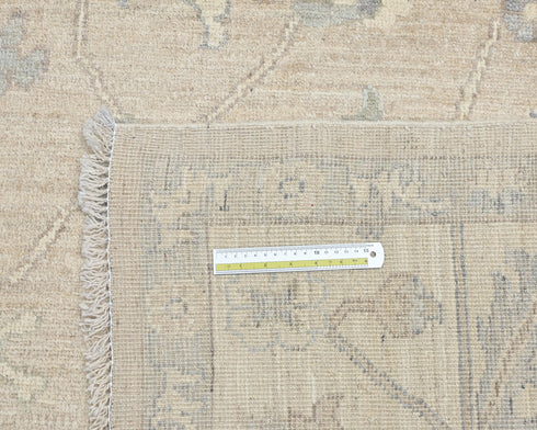 Pastel Brown 9x12 Oushak Turkish Hand Knotted Oriental Veg Dye Wool Rug