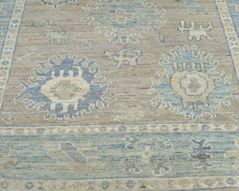 4x6 Ft Brown Oushak Turkish Hand Knotted Traditional Soft Wool Area Rug