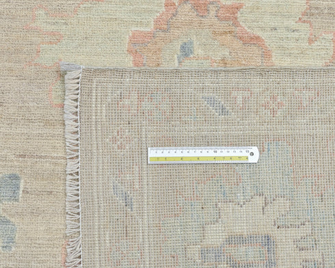 Soft Brown 9x12 Ft Turkish Oushak Hand Knotted Traditional Soft Wool Area Rug