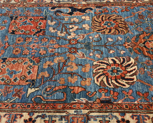 3x5 Blue Aryana Afghan Hand Knotted Veg Dye Wool Area Rug