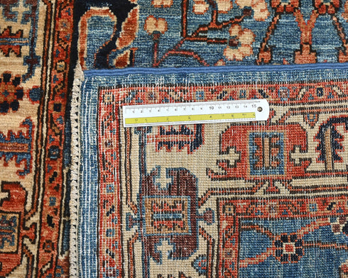 3x5 Blue Aryana Afghan Hand Knotted Veg Dye Wool Area Rug