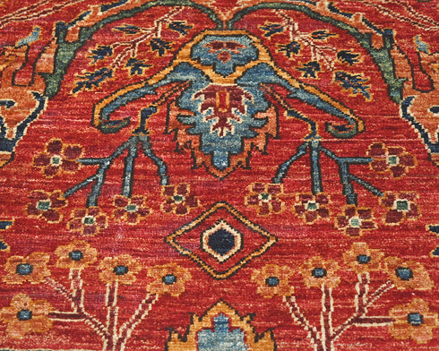 3x5 Rust Aryana Afghan Hand Knotted Veg Dye Wool Area Rug