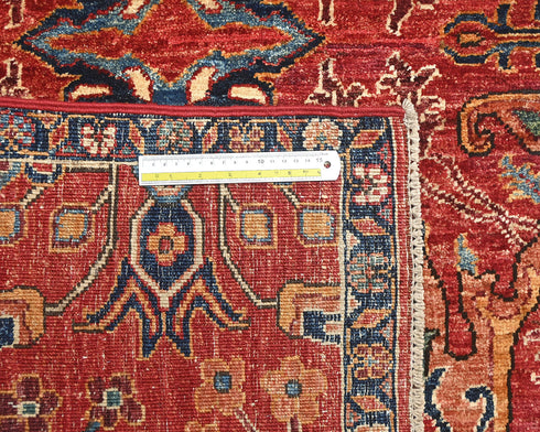3x5 Rust Aryana Afghan Hand Knotted Veg Dye Wool Area Rug
