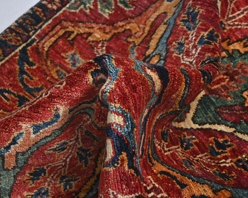 3x5 Rust Aryana Afghan Hand Knotted Veg Dye Wool Area Rug