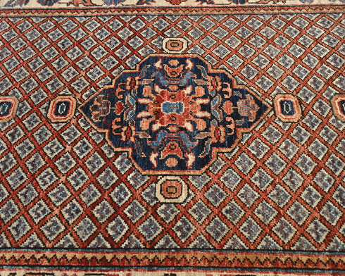 3x5 Beige Aryana Afghan Hand Knotted Veg Dye Wool Area Rug