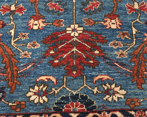 3x5 Blue Aryana Afghan Hand Knotted Veg Dye Wool Area Rug