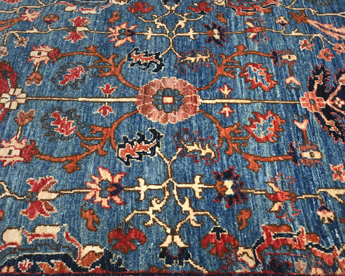 3x5 Blue Aryana Afghan Hand Knotted Veg Dye Wool Area Rug