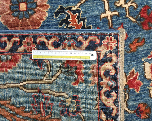 3x5 Blue Aryana Afghan Hand Knotted Veg Dye Wool Area Rug