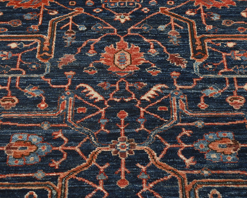 3x5 Blue Aryana Afghan Hand Knotted Veg Dye Wool Area Rug
