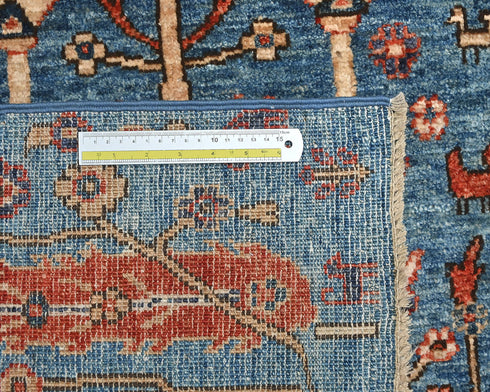 3x5 Blue Aryana Afghan Hand Knotted Veg Dye Wool Area Rug