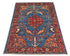 3x5 Blue Rust Aryana Afghan Hand Knotted Veg Dye Wool Area Rug
