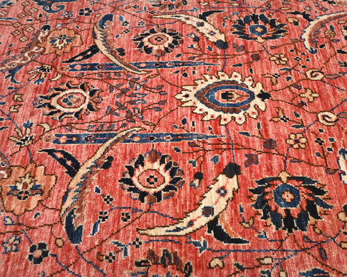 3x5 Rust Aryana Afghan Hand Knotted Veg Dye Wool Area Rug