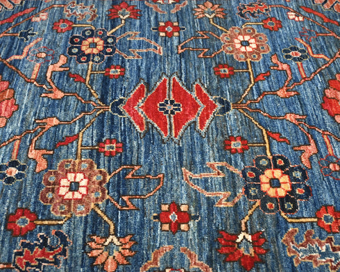 3x5 Aryana Blue Afghan Hand Knotted Veg Dye Wool Area Rug