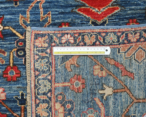 3x5 Aryana Blue Afghan Hand Knotted Veg Dye Wool Area Rug
