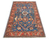 3x5 Blue Rust Aryana Afghan Hand Knotted Veg Dye Wool Area Rug