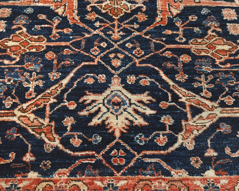 3x5 Blue Aryana Afghan Hand Knotted Veg Dye Wool Area Rug