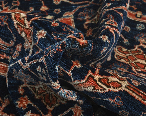 3x5 Blue Aryana Afghan Hand Knotted Veg Dye Wool Area Rug