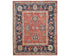 8x10 Rust Blue Aryana Afghan Hand Knotted Veg Dye Wool Area Rug