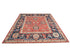 8x10 Rust Blue Aryana Afghan Hand Knotted Veg Dye Wool Area Rug