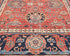 8x10 Rust Blue Aryana Afghan Hand Knotted Veg Dye Wool Area Rug