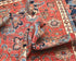8x10 Rust Blue Aryana Afghan Hand Knotted Veg Dye Wool Area Rug