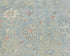 8x10 Soft Blue Oushak Turkish Hand Knotted Traditional Veg Dye Wool Area Rug