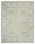 8x10 Muted Beige Turkish Oushak Hand Knotted Soft Wool Area Rug