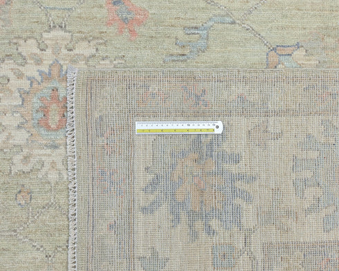 8x10 Muted Beige Turkish Oushak Hand Knotted Soft Wool Area Rug