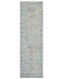 10 Feet Soft Green Oushak Turkish Hand Knotted Traditional Soft Wool Runner Rug