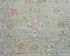 12 Ft Olive Green Oushak Turkish Hand Knotted Floral Soft Wool Runner Rug