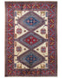 5x7 Beige Shirvan Afghan Hand Knotted Geometric Wool Area Rug