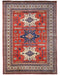 8x11 Ft Red Shirvan Afghan Hand Knotted Geometric Wool Area Rug