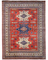 8x11 Ft Red Shirvan Afghan Hand Knotted Geometric Wool Area Rug