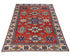 Red 3x5 Ft Shirvan Geometric Afghan Hand Knotted Wool Area Rug