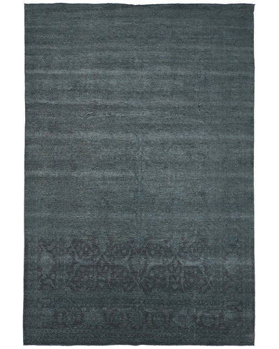 10x14 Gray Over Dye Chobi Afghan Hand Knotted Wool Area Rug