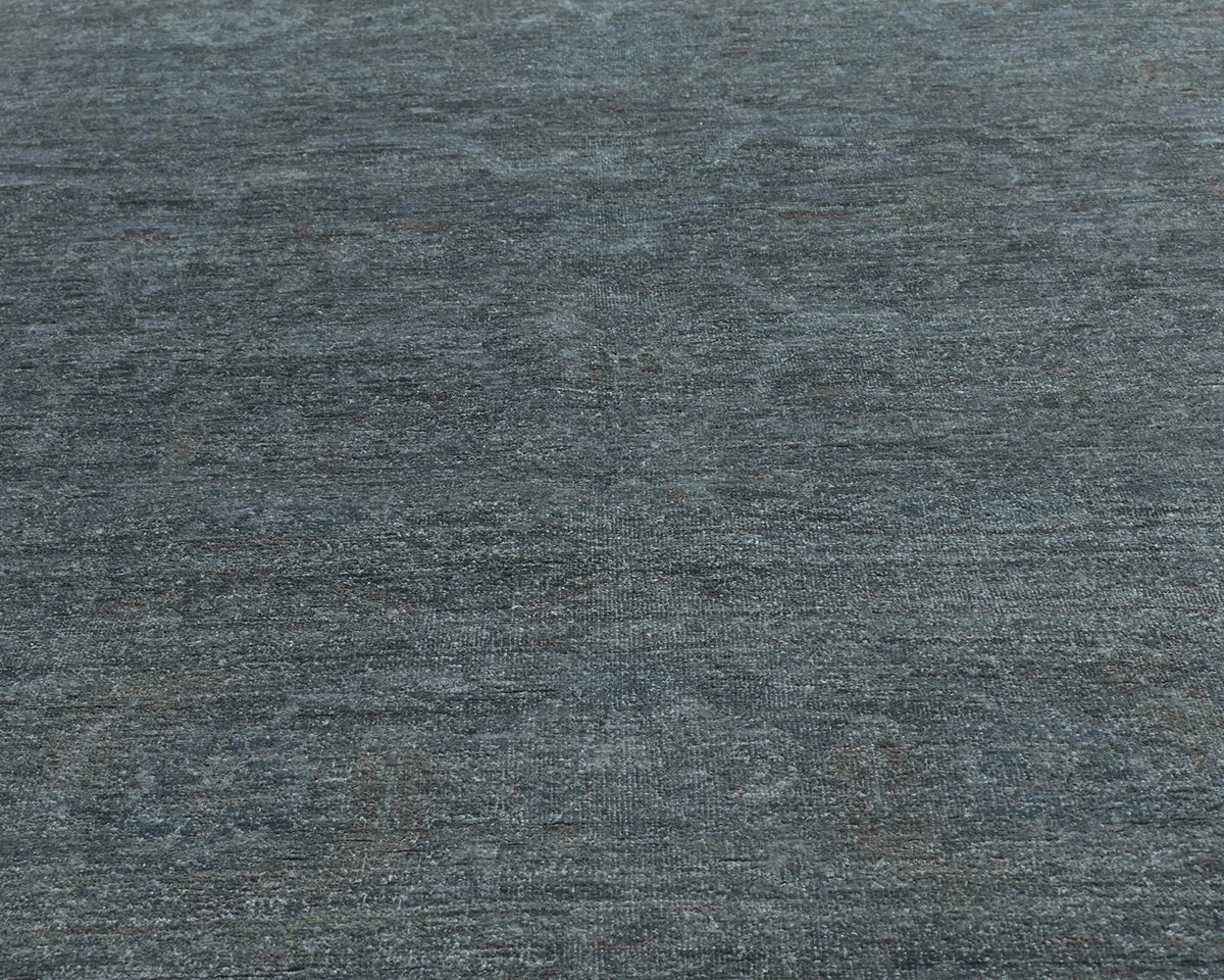 10x14 Gray Over Dye Chobi Afghan Hand Knotted Wool Area Rug