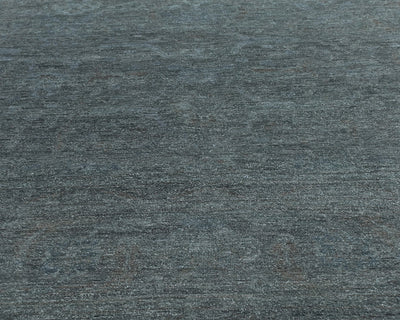 10x14 Gray Over Dye Chobi Afghan Hand Knotted Wool Area Rug