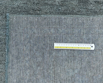 10x14 Gray Over Dye Chobi Afghan Hand Knotted Wool Area Rug
