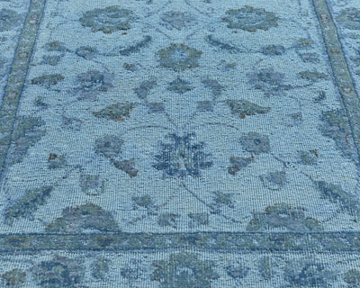 Gray 3x5 Chobi Over Dye Afghan Hand Knotted Floral High Low Wool Area Rug