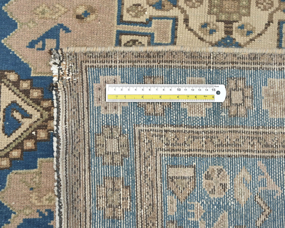 7 Ft Vintage Brown Persian Style Hand Knotted Low Pile Wool Runner Rug
