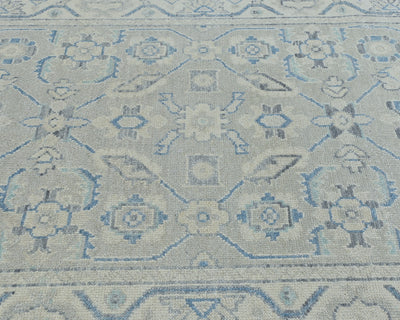 Gray Oushak 4x6 Ft Turkish Hand Knotted Traditional Soft Wool Area Rug