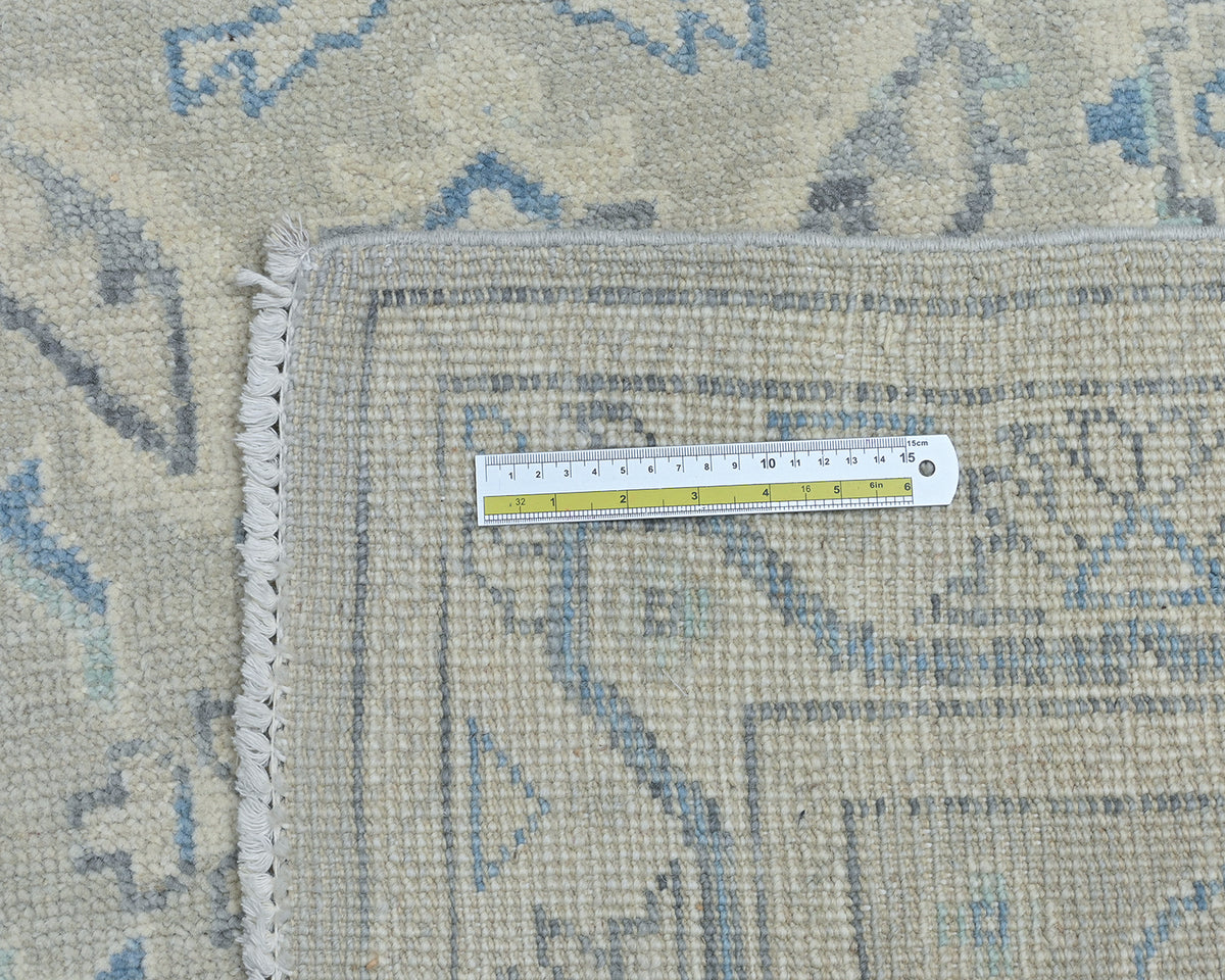 Gray Oushak 4x6 Ft Turkish Hand Knotted Traditional Soft Wool Area Rug